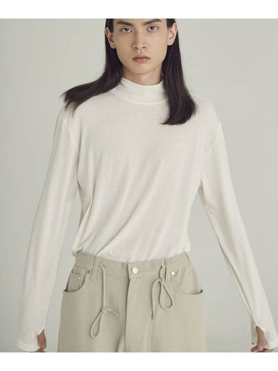 Women's Wool Jersey Turtleneck White - MOTH - BALAAN 2