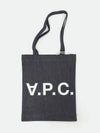 Laure logo denim tote bag blue - A.P.C. - BALAAN 3