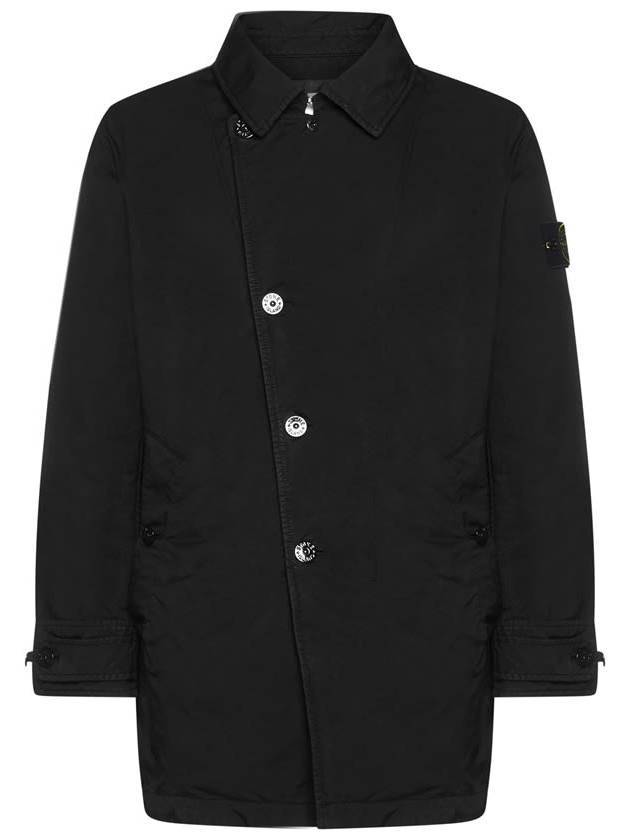 David TC Logo Patch Jacket Black - STONE ISLAND - BALAAN 1