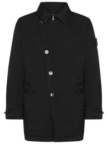 David TC Logo Patch Jacket Black - STONE ISLAND - BALAAN 1