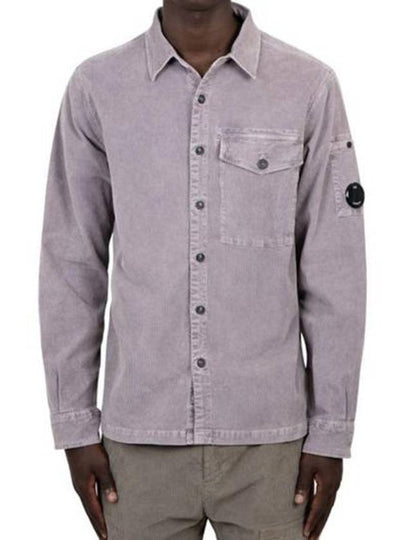 Lens Detail Long Sleeve Shirt Purple - CP COMPANY - BALAAN 2