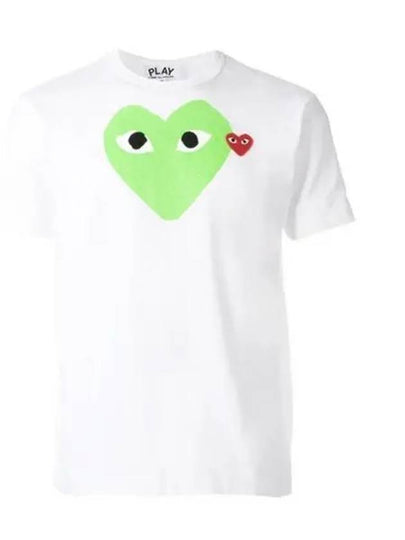 Big Green Heart Short Sleeve T-Shirt White - COMME DES GARCONS - BALAAN 2