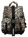 Leopard Tech Backpack Brown - GANNI - BALAAN 2