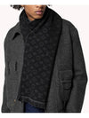 Monogram Classic Wool Scarf Black - LOUIS VUITTON - BALAAN 3