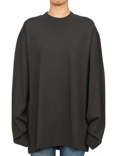 Crew Neck Long Sleeve Sweatshirt Black - LEMAIRE - BALAAN 2