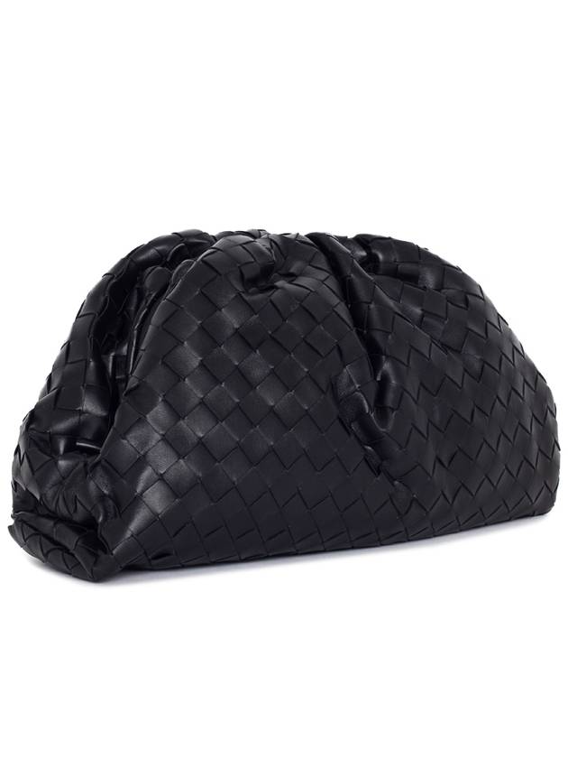 Intrecciato Nappa Leather Dumpling Clutch Bag Black - BOTTEGA VENETA - BALAAN 3