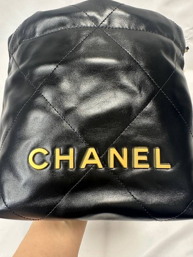 22 Bag Jenny Mini Shiny Calfskin Gold Black AS3980 - CHANEL - BALAAN 4