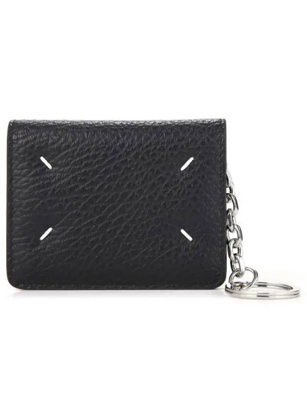 4 Stitch Keyring Card Wallet Black - MAISON MARGIELA - BALAAN 3