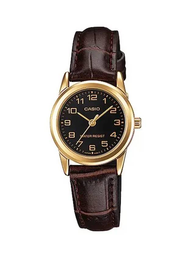 Women Leather Wrist Watch LTPV001GL1B - CASIO - BALAAN 1