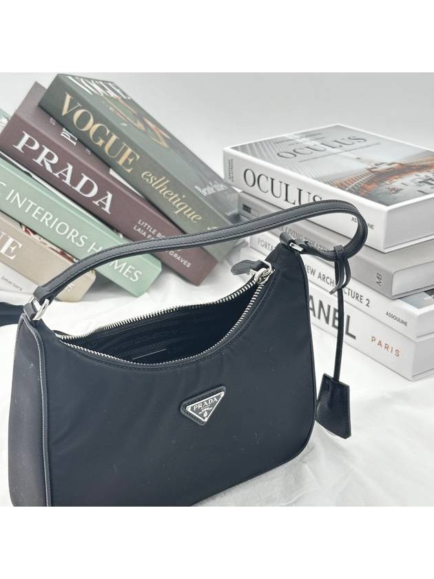 Re-Edition 2005 Saffiano Trimming Re-Nylon Shoulder Bag Black - PRADA - BALAAN 3