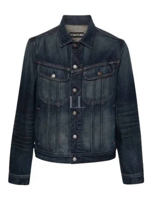 Cotton Denim Jacket Blue - TOM FORD - BALAAN 2