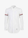 Men's Poplin Grosgrain Armband Classic Long Sleeve Shirt White - THOM BROWNE - BALAAN 3