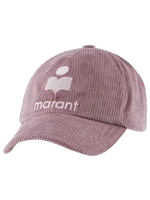 Tyron Embroidered Logo Corduroy Ball Cap Lilac - ISABEL MARANT - BALAAN 3