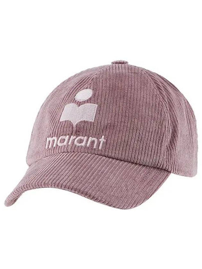 Tyron Embroidered Logo Corduroy Ball Cap Lilac - ISABEL MARANT - BALAAN 2