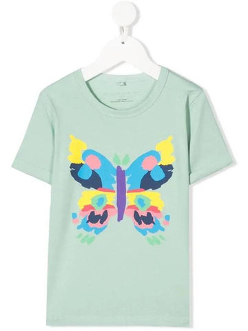 Kids Women Butterfly T Shirt Mint 602652 SQJC2 3442 - STELLA MCCARTNEY - BALAAN 1