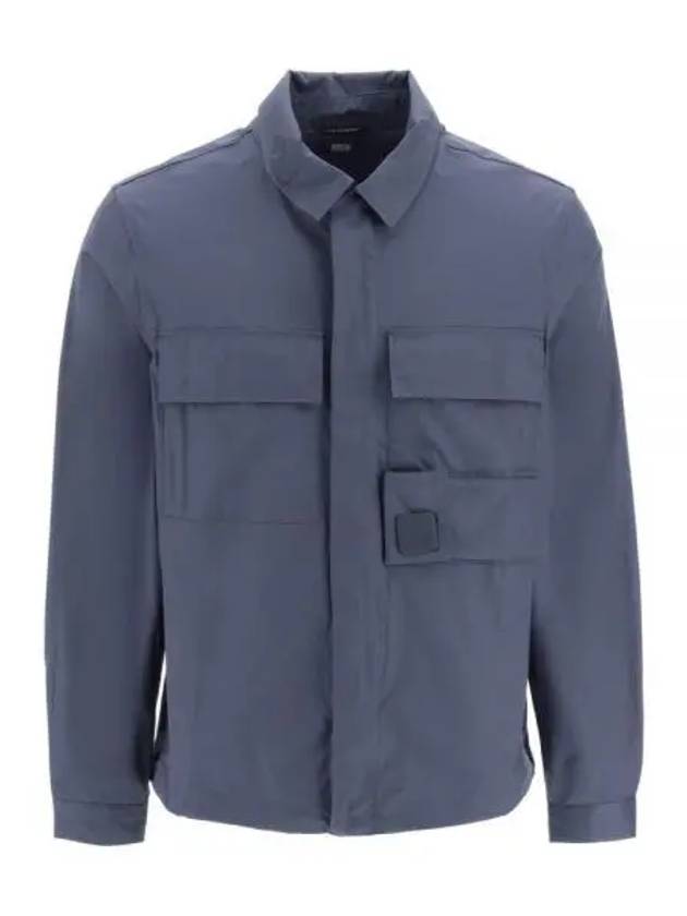 Metropolis Gabardine Zipper Long Sleeve Shirt Blue - CP COMPANY - BALAAN 2