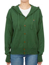 Embroidered Logo Hoodie Cardigan Green - VIVIENNE WESTWOOD - BALAAN 3