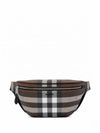 Checked Leather Bum Belt Bag Dark Birch Brown - BURBERRY - BALAAN 2