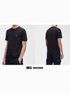 Logo Patch Crew Neck Cotton Short Sleeve T-Shirt Black - CP COMPANY - BALAAN 4