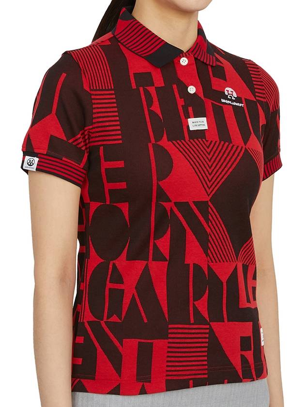 Dialogue Jacquard Polo Red - HORN GARMENT - BALAAN 4