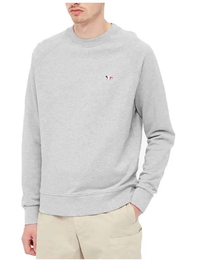 Tricolor Fox Patch Sweatshirt Gray Melange - MAISON KITSUNE - BALAAN 3