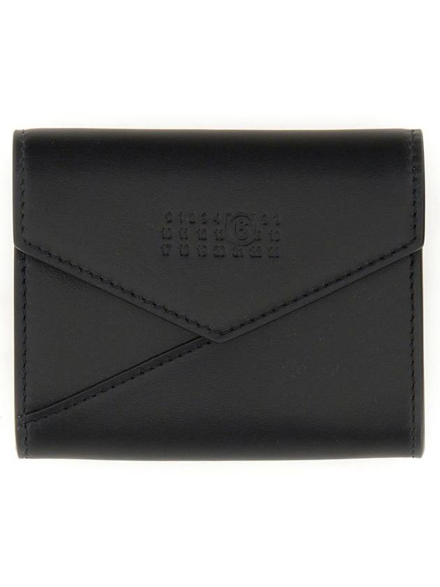 Japanese 6 Leather Card Wallet Black - MAISON MARGIELA - BALAAN 6