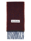 [ACNE STUDIOS] MOHAIR WOOL SCARF FRINGE FN-UX-SCAR000328 AUBERGINE BLUE - ACNE STUDIOS - BALAAN 1