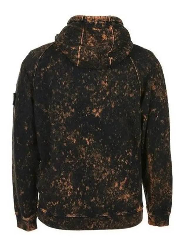 Wappen Tie-Dye Brushed Hoodie Black - STONE ISLAND - BALAAN 4