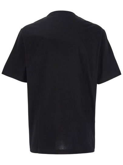 Black T-Shirt With Medusa Head Logo Print On The Front In Cotton Man - VERSACE - BALAAN 2