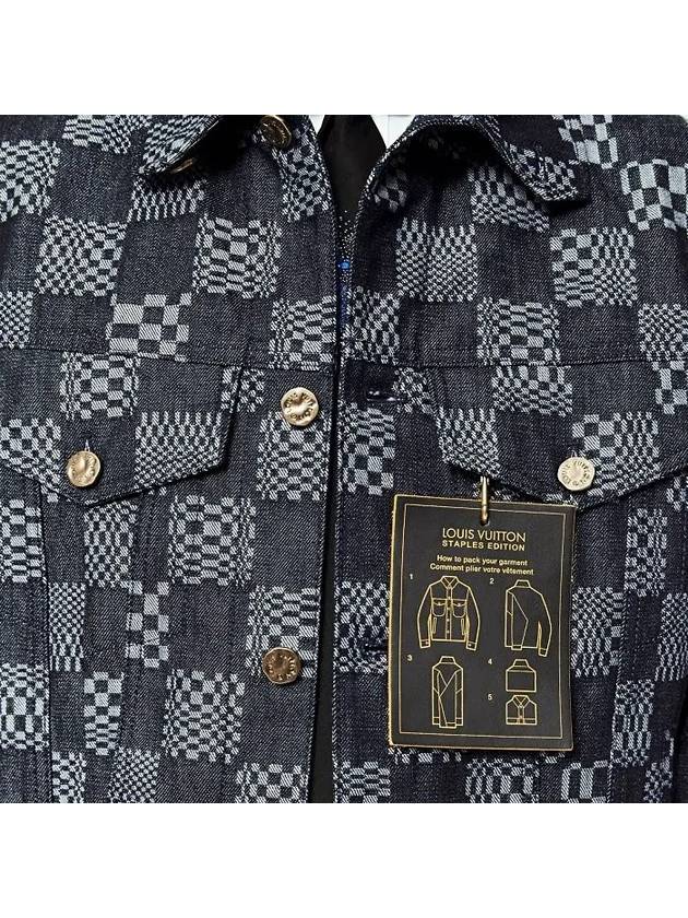 Distorted Damier Denim Jacket Blue - LOUIS VUITTON - BALAAN 3