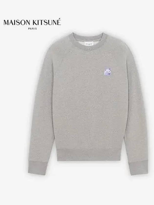 Cool Tone Fox Head Patch Clean Sweatshirt Gray Melange - MAISON KITSUNE - BALAAN 2