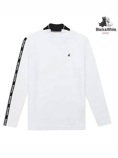 Men s collar color combination high neck t shirt 6902GXIN WHITE - BLACK&WHITE - BALAAN 1