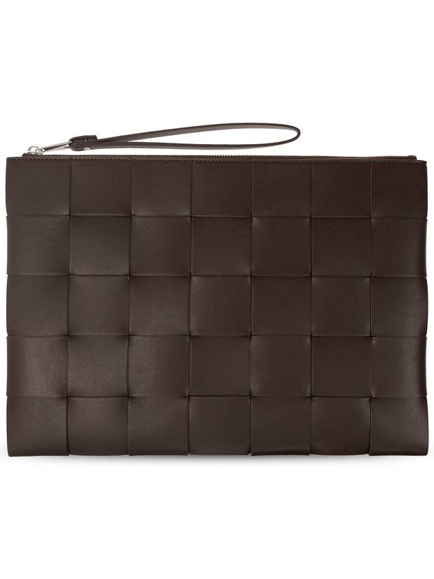 Intrecciato Weaving Strap Clutch Bag Brown - BOTTEGA VENETA - BALAAN 2