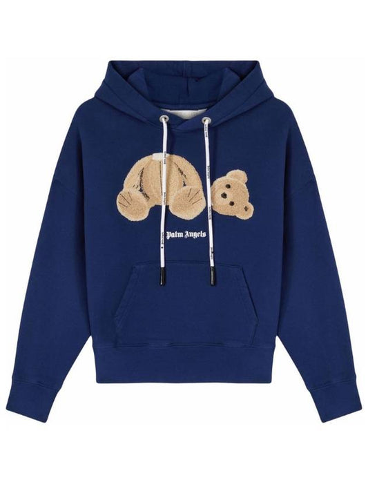 Bear Print Hooded Top Blue - PALM ANGELS - BALAAN 2