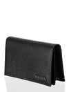 Men's Logo Saffiano Font Logo Business Card Card Wallet Black 2MC122 - PRADA - BALAAN 2