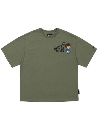 DBOF bag logo short sleeve t-shirt khaki - AJOBYAJO - BALAAN 2