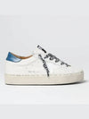 Women's Hi Star Blue Tab Nappa Leather Low Top Sneakers White - GOLDEN GOOSE - BALAAN 2