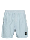 Brushed Cotton Swimming Shorts Light Blue - STONE ISLAND - BALAAN 2