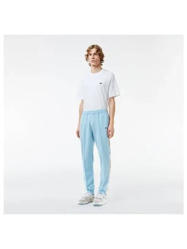 Men s Monogram Track Pants Blue - LACOSTE - BALAAN 1