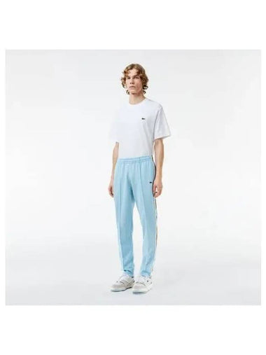 Men s Monogram Track Pants Blue - LACOSTE - BALAAN 1