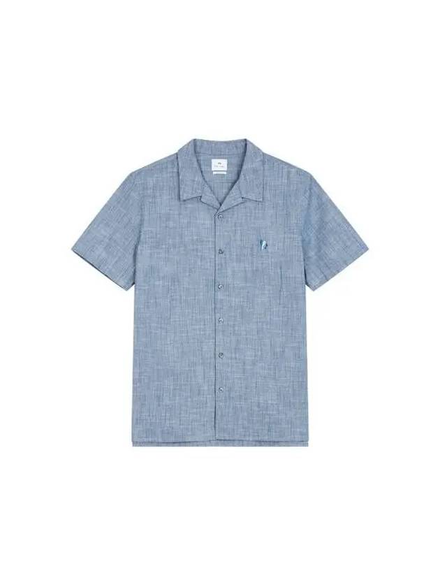 PS zebra embroidery chambray shirt indigo 270566 - PAUL SMITH - BALAAN 1