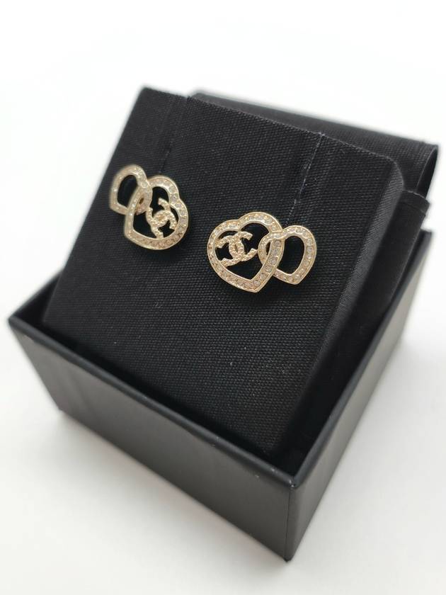 stud earrings metal strass gold crystal - CHANEL - BALAAN 7