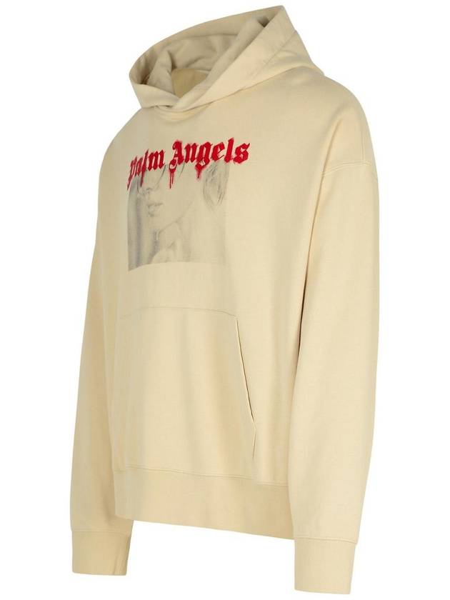 Palm Angels 'Portrait' Beige Cotton Sweatshirt - PALM ANGELS - BALAAN 2