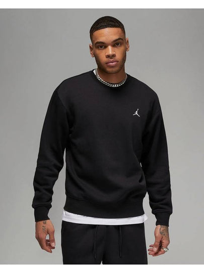 Jordan Essentials Fleece Crewneck Sweatshirt Black - NIKE - BALAAN 2