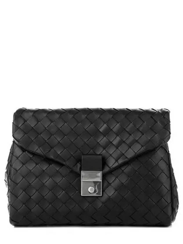 Intrecciato Document Clutch Bag Black - BOTTEGA VENETA - BALAAN 2