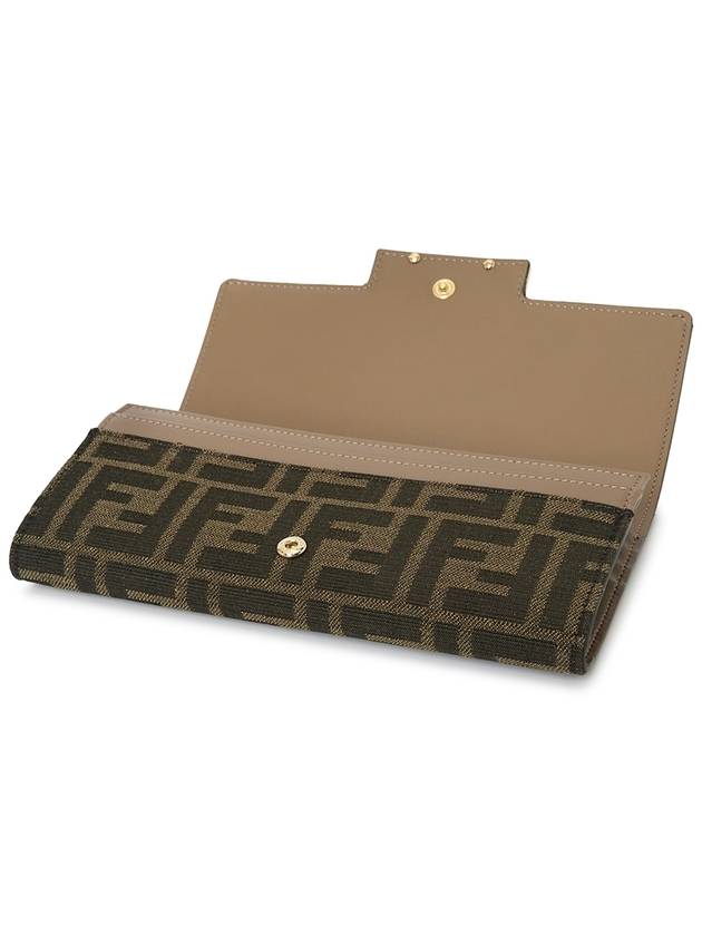 Fabric Chain Long Wallet Brown - FENDI - BALAAN 6