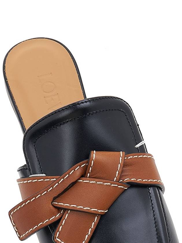 Gate Flat Leather Mule Black - LOEWE - BALAAN 9