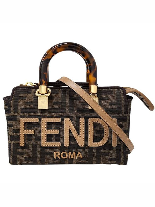 By The Way Monogram Mini Tote Bag Brown - FENDI - BALAAN 2