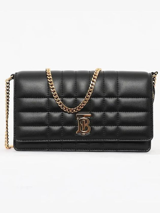 Lola Gold Logo Quilted Mini Cross Bag Black - BURBERRY - BALAAN 2