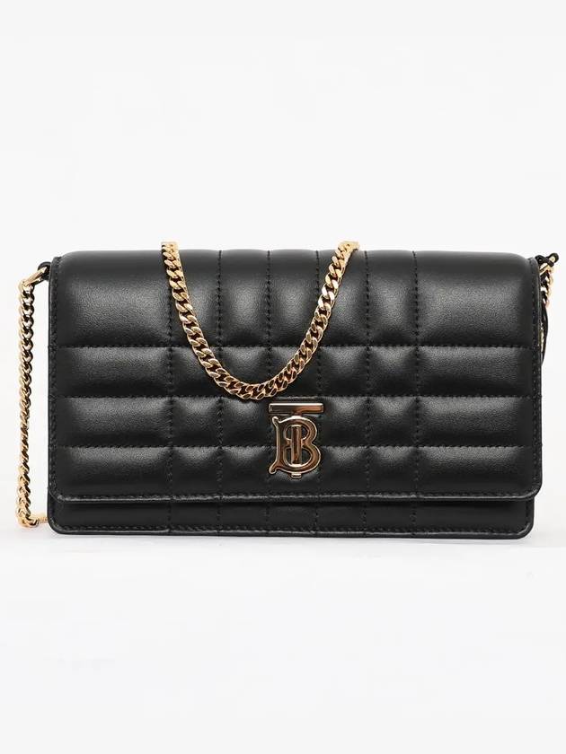 Lola Gold Logo Quilted Mini Cross Bag Black - BURBERRY - BALAAN 4